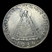 Austria · 5 chelines · 1934–1936 · KM# 2853 · lado 1