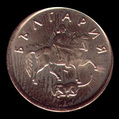 Bulgária, 2 stotinki, anverso; tipo 2000–2002; Aço revestido de bronze
