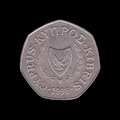 Cipro — 50 cent — Ratto di Europa — 1998 — dritto