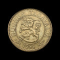 Finlande, 50 markkaa, avers: Lion ou armoiries finlandaises et date; type 1952–1962; exemplaire 1955