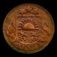 Letónia, 1 santims, anverso; tipo 1922–1935; Bronze