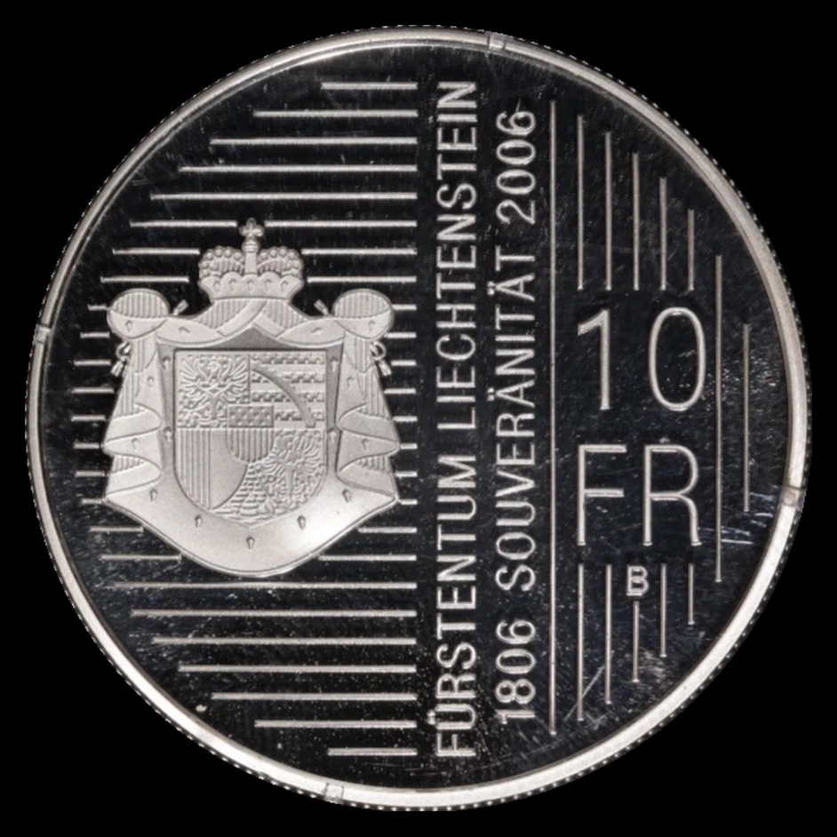 Liechtenstein, 10 Franken, 2006 — Rückseite