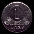1 litas — Anverso