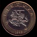 2 litas — Anverso