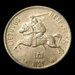 Lituânia, 1 centas, anverso; tipo 1925; Bronze de alumínio