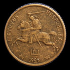 Lituânia, 10 centų, anverso; tipo 1925; Bronze de alumínio