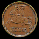Lituania, 5 centai, dritto; tipo 1936; Bronzo