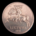 Lituânia, 20 centų, anverso; tipo 1991; Bronze