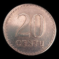 Lituania, 20 centų, rovescio; tipo 1991; Bronzo