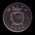 Malta — 1 lira — Bird above the Maltese islands — 2000 — obverse