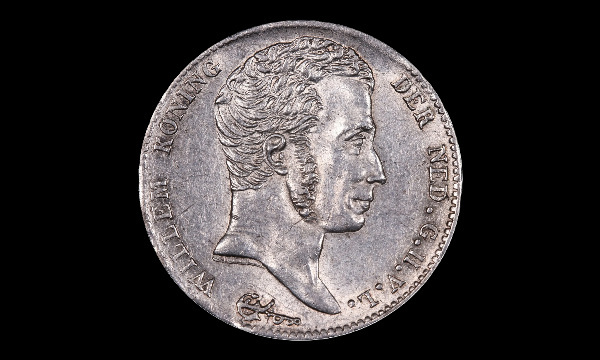 ½ fiorino, Guglielmo I, dritto; tipo 1818–1830; esemplare 1822