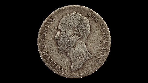 ½ fiorino, Guglielmo II, dritto; tipo 1846–1848; esemplare 1847