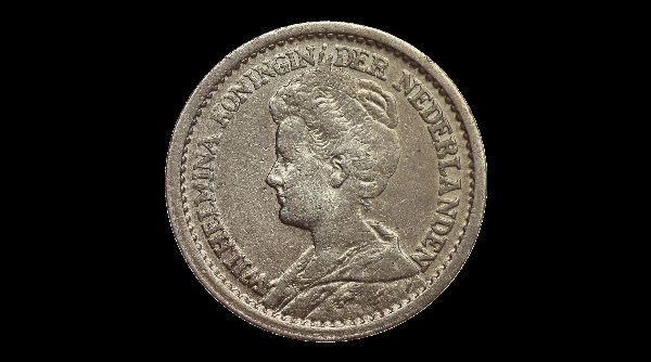 ½ fiorino, Guglielmina, dritto; tipo 1910–1919; esemplare 1912