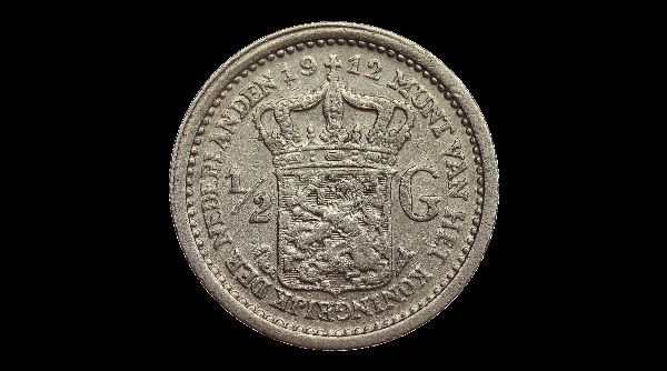 ½ fiorino, Guglielmina, rovescio; tipo 1910–1919; esemplare 1912