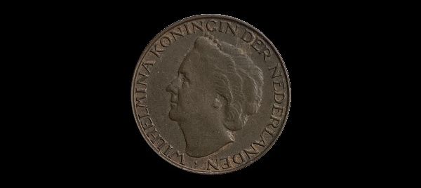 1 centesimo, Guglielmina, dritto; tipo 1948; esemplare 1948