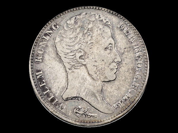 1 fiorino, Guglielmo I, dritto; tipo 1818–1837; esemplare 1837