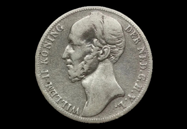 1 fiorino, Guglielmo II, dritto; tipo 1840–1849; esemplare 1847
