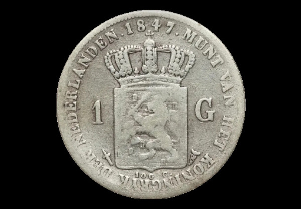 1 fiorino, Guglielmo II, rovescio; tipo 1840–1849; esemplare 1847