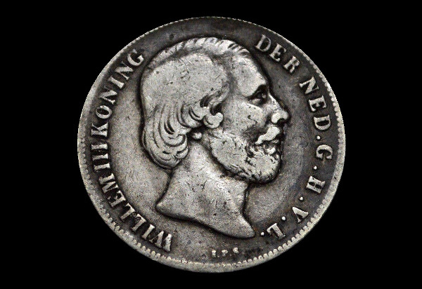 1 fiorino, Guglielmo III, dritto; tipo 1850–1867; esemplare 1856
