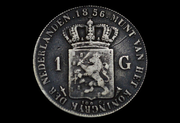 1 fiorino, Guglielmo III, rovescio; tipo 1850–1867; esemplare 1856