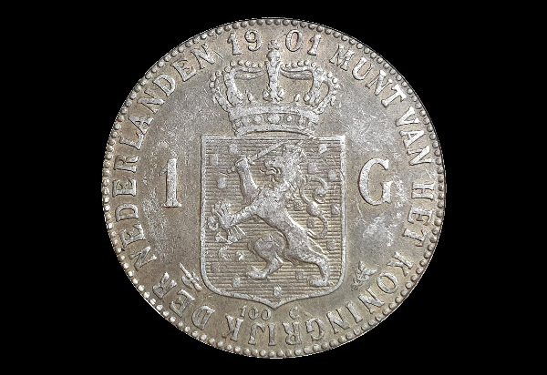 1 fiorino, Guglielmina, rovescio; tipo 1898–1909; esemplare 1901
