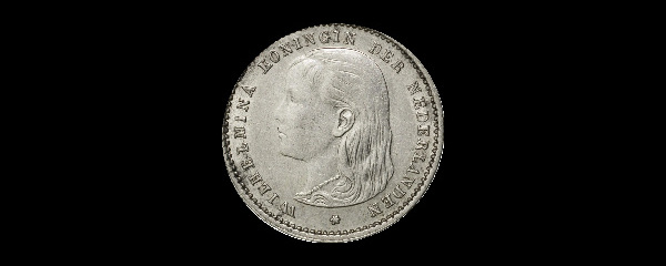 10 centesimi, Guglielmina, dritto; tipo 1892–1897; esemplare 1893