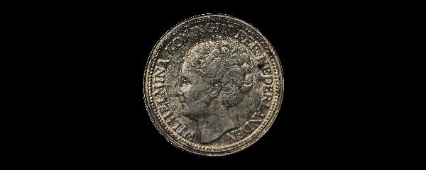 10 centesimi, Guglielmina, dritto; tipo 1926–1945; esemplare 1944