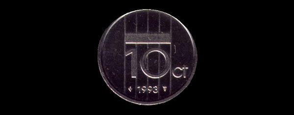 10 centesimi, Beatrice, rovescio; tipo 1982–2001