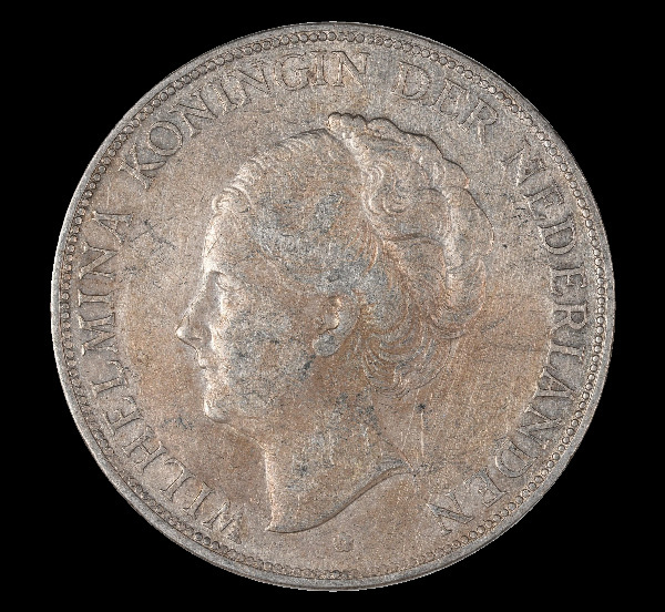 2½ fiorini, Guglielmina, dritto; tipo 1929–1940; esemplare 1929