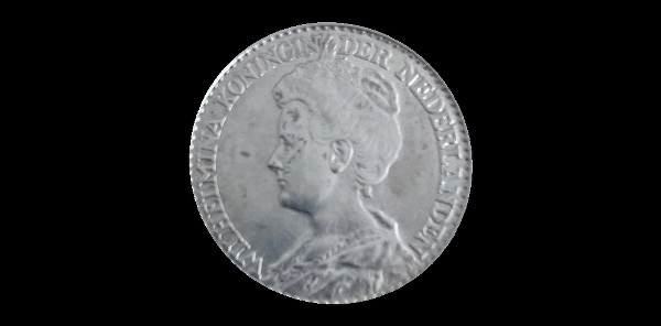 25 centesimi, Guglielmina, dritto; tipo 1910–1925; esemplare 1910; Fotografie originali leggermente morbide.