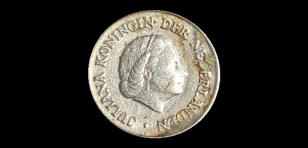 25 centesimi, Giuliana, dritto; tipo 1950–1980; esemplare 1960