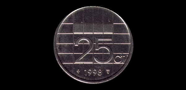 25 centesimi, Beatrice, rovescio; tipo 1982–2001