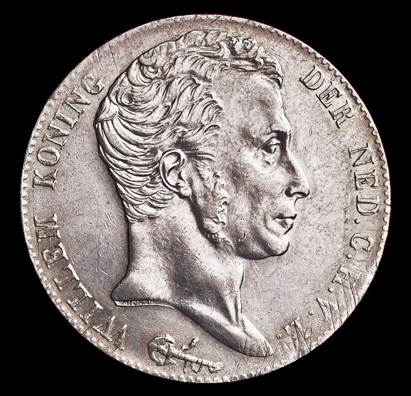 3 fiorini, Guglielmo I, dritto; tipo 1817–1832; esemplare 1820