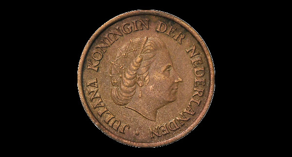5 centesimi, Giuliana, dritto; tipo 1950–1980; esemplare 1975
