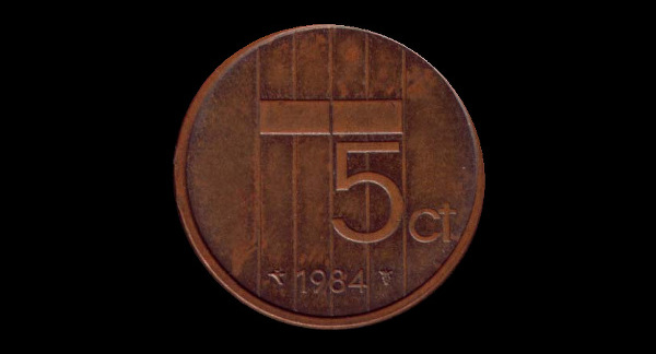 5 centesimi, Beatrice, rovescio; tipo 1982–2001