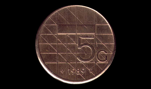 5 fiorini, Beatrice, rovescio; tipo 1987–2001