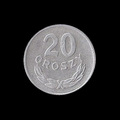 Polen — 20 Groszy — Adler und Nennwert — 1949 — Rückseite
