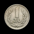 Polen — 1 Złoty — Adler und Nennwert — 1949 — Rückseite