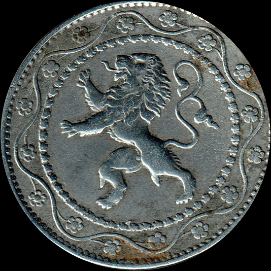 25 Céntimos Bélgica, Alberto I, 1915–1918, reverso