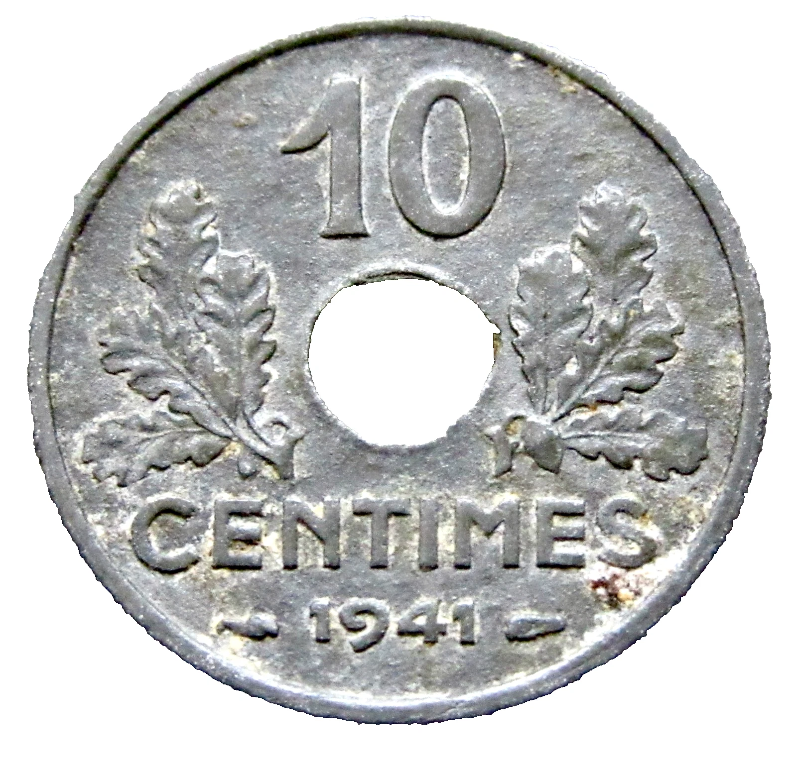 10 cêntimos, France, 1941, reverso