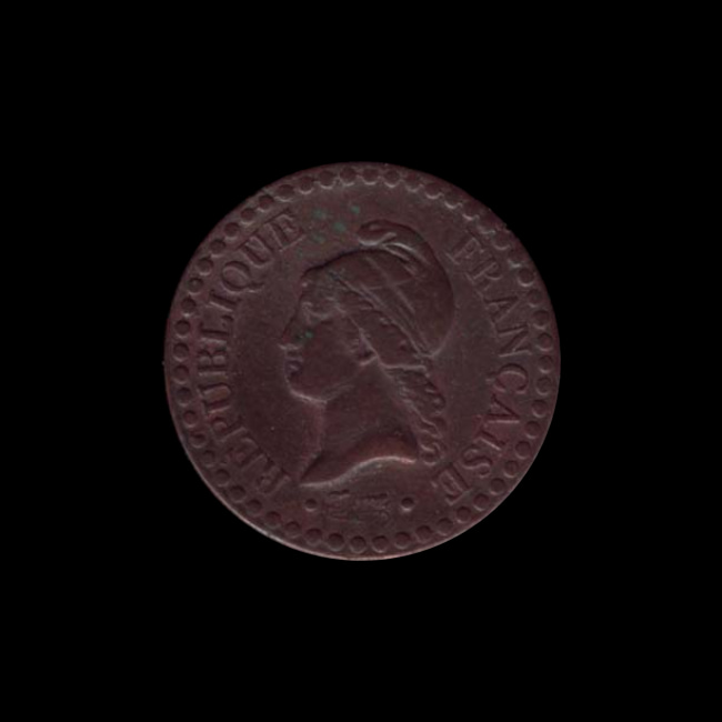 France — Deuxième République — 1 centime Dupré — calendrier grégorien — 1848 — 1851 — avers