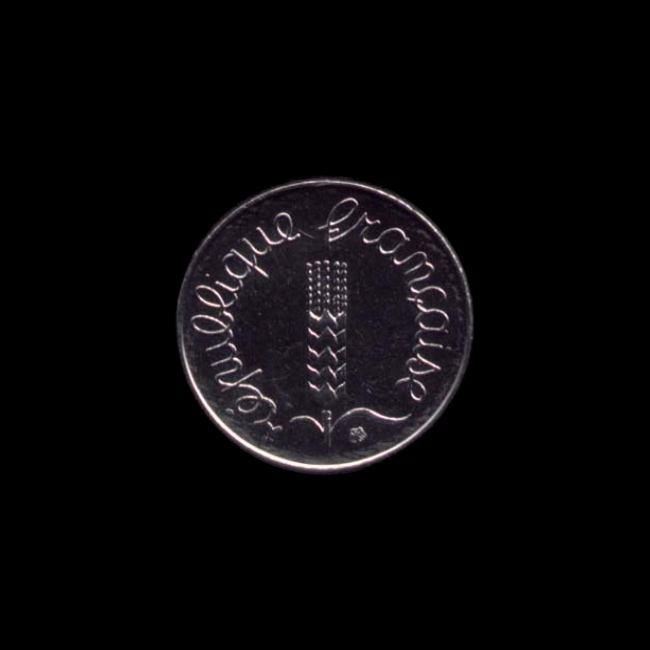 France — Cinquième République — 1 centime Épi — 1960 — 2001 — avers