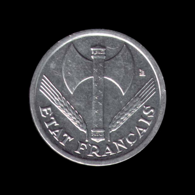 France — État Français — 1 franc Francisque — 1943 — 1944 — avers