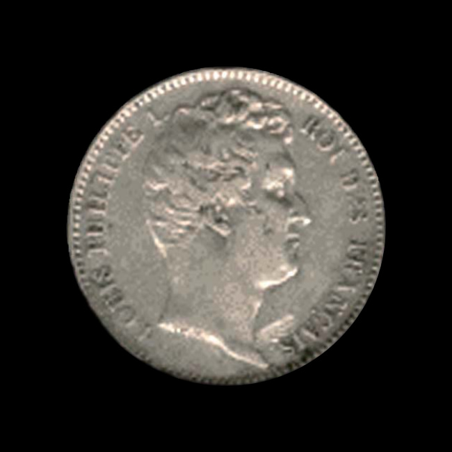 France — Louis Philippe I — 1 franc Tiolier — tête laurée — 1831 — 1831 — avers