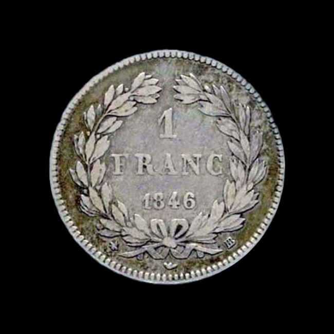 France — Louis Philippe I — 1 franc Domard — 1832 — 1848 — revers