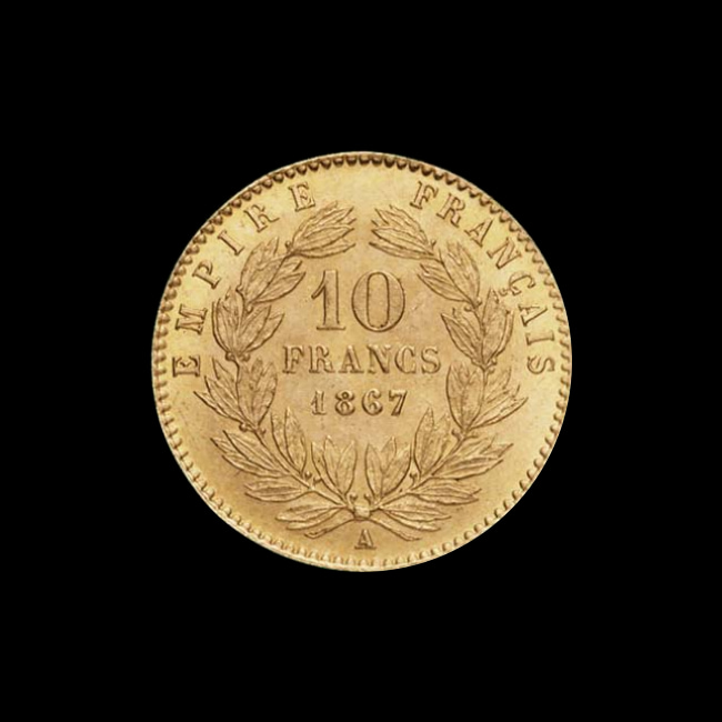 France — 10 Francs — Or — 1862–1868 — Second Empire — revers