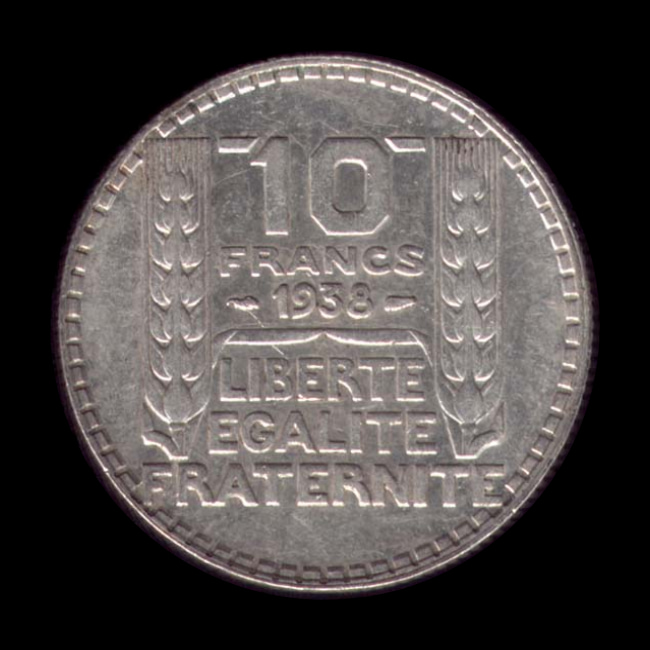 France — 10 Francs — Argent — 1929–1939 — Troisième République — revers