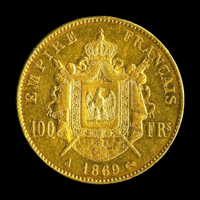 France — 100 Francs — Or — 1862–1870 — Second Empire — revers