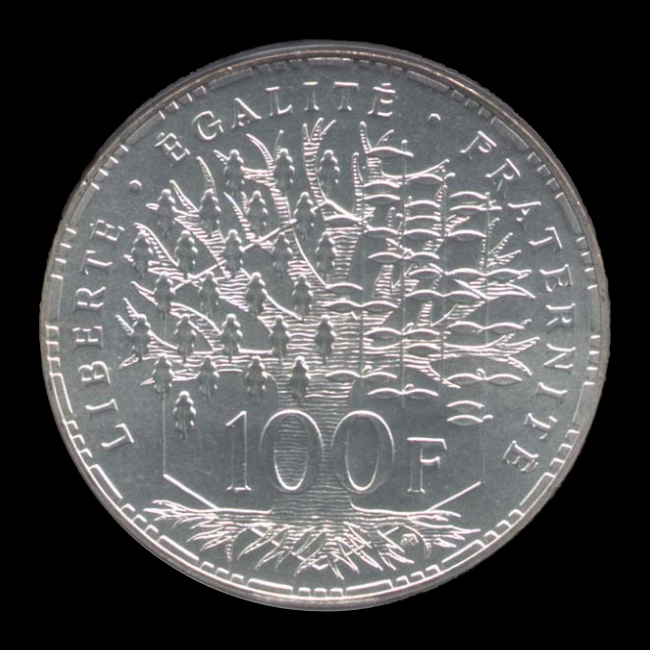 França — 100 francos — reverso