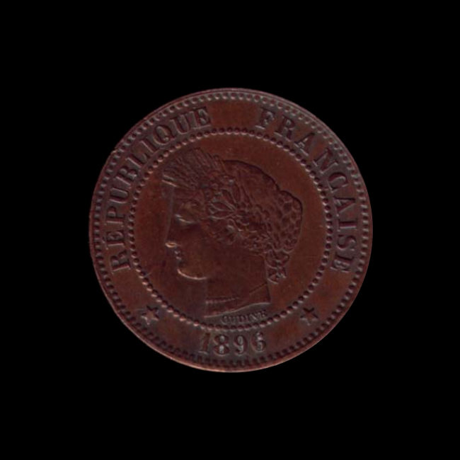 France — Troisième République — 2 centimes Cérès — 1877 — 1897 — avers